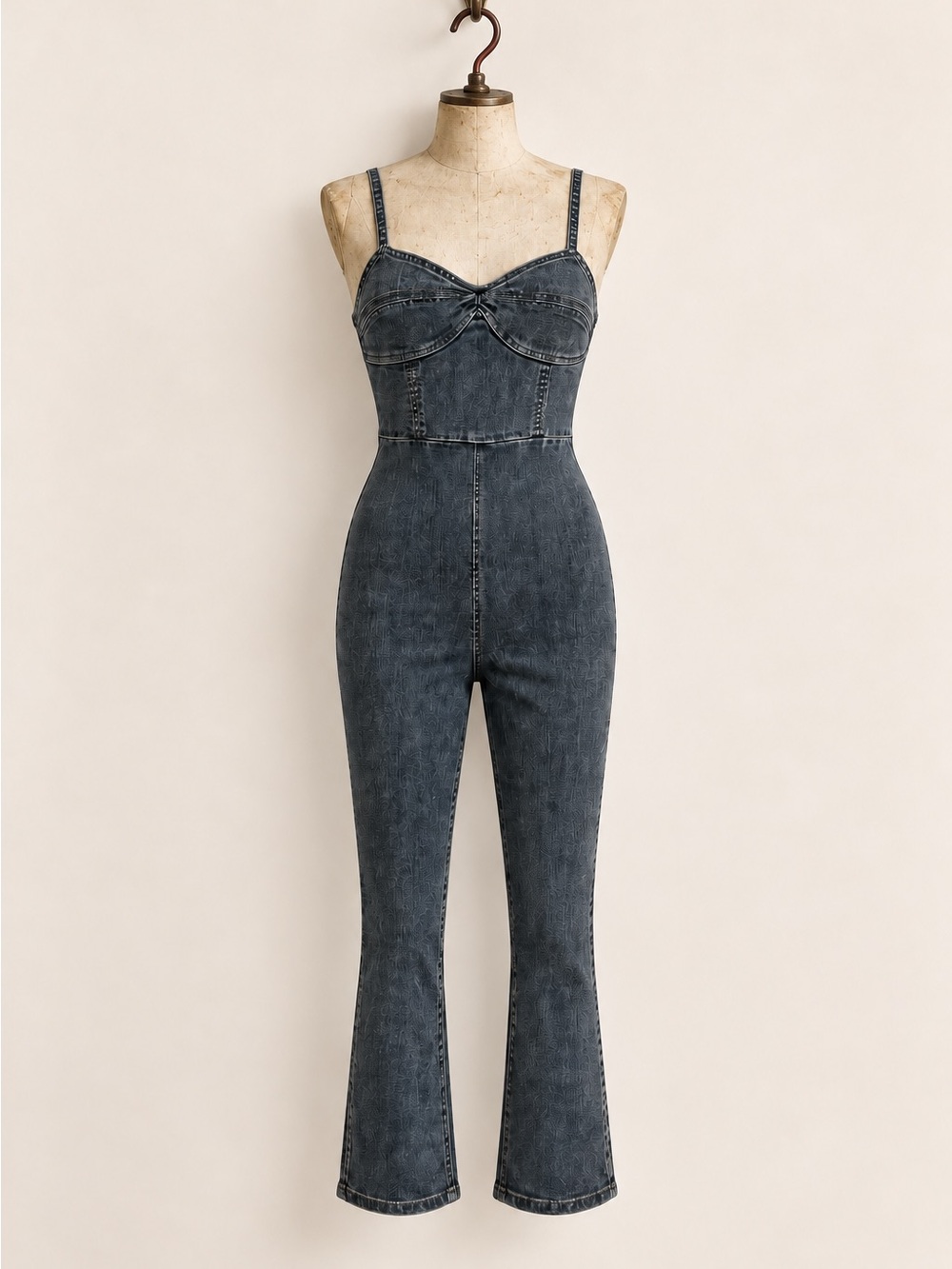 Mahina Denim Straight Leg Jumpsuit